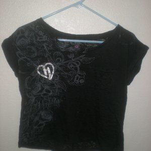 HOSTILITY Brand  T-shirt   Black  NWOT   Size Small   Lace